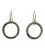 Endless silver plated circle earrings